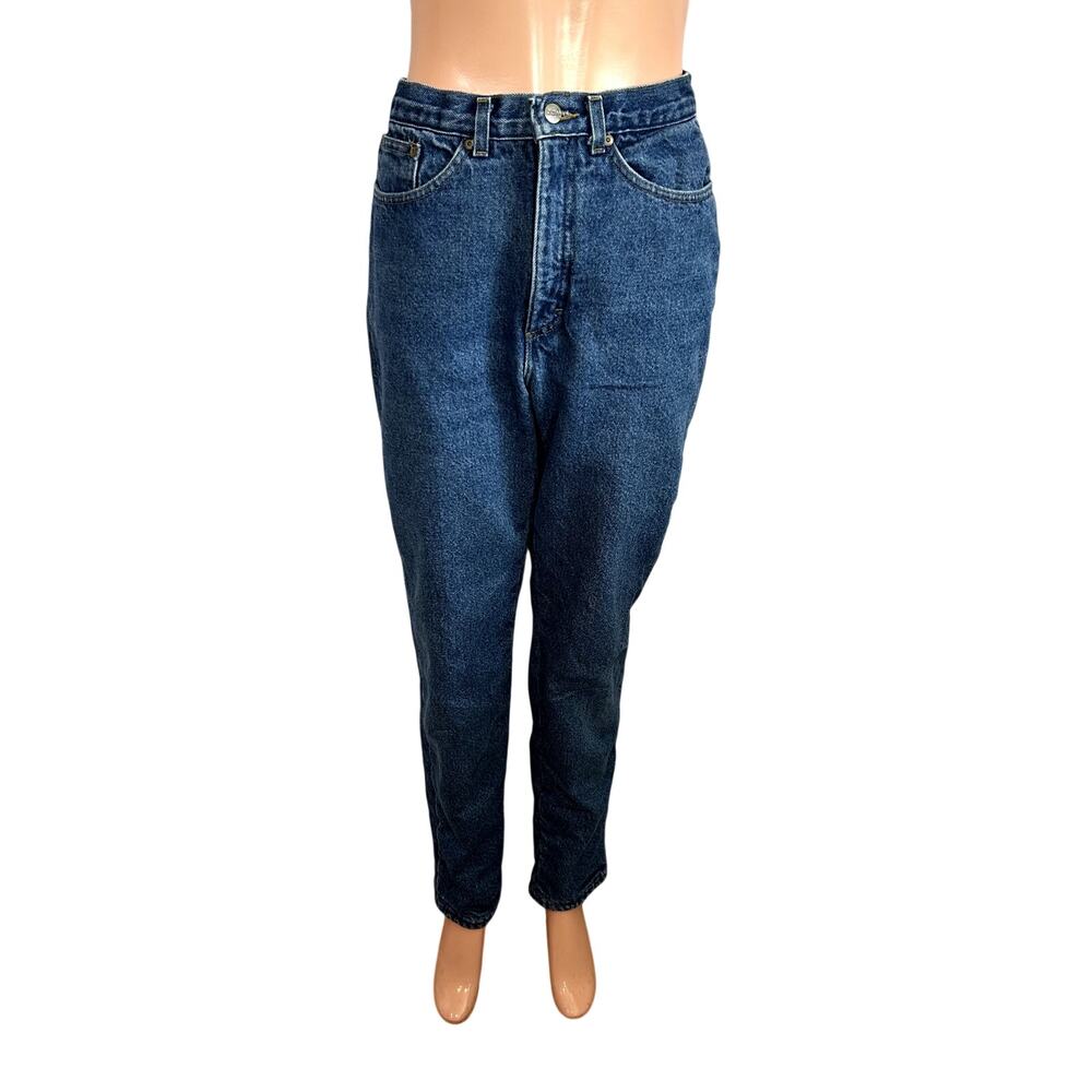 VTG 90s LL Bean 27 Blue Fleece Lined Denim Jeans Double L High Rise Warm USA